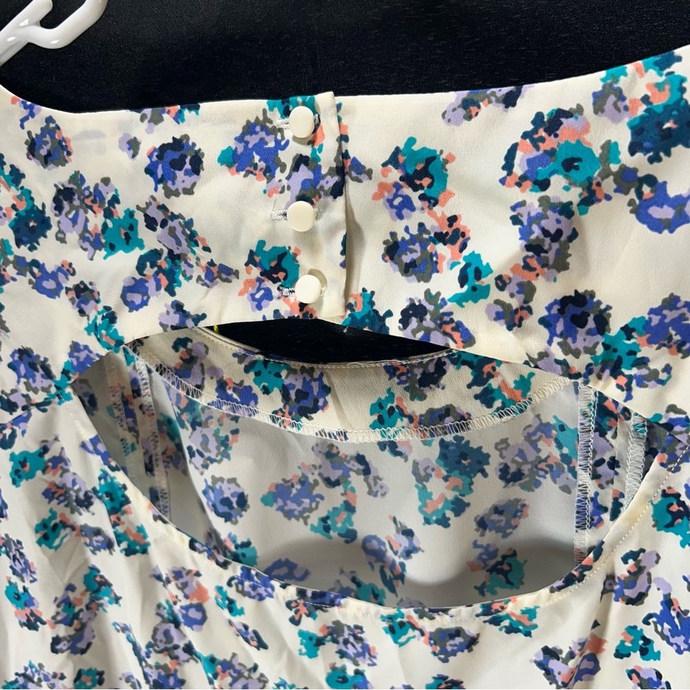 BCBGeneration Atlantis Cont Pocket Dress Shift Cap Sleeve Floral Print Size M - Picture 8 of 11